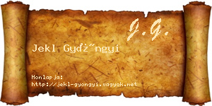 Jekl Gyöngyi névjegykártya