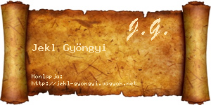 Jekl Gyöngyi névjegykártya